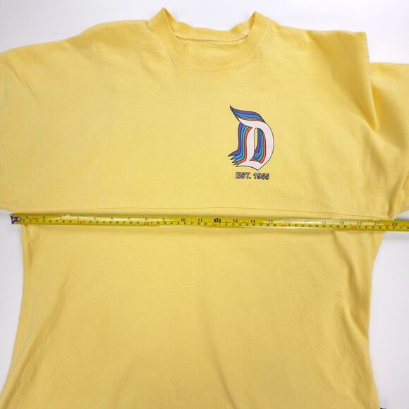 DISNEY Disneyland Resort Spirit Jersey Yellow Retro Rainbow Crewneck Long Sleeve - Picture 4 of 11
